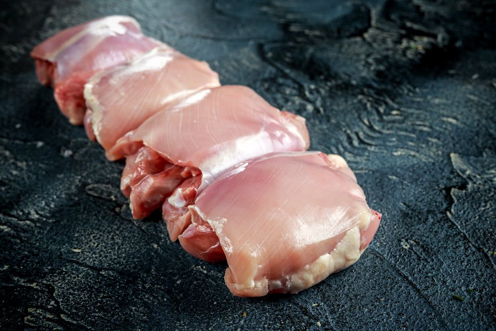 Chicken Thigh Fillets Whole Skin off - 1kg